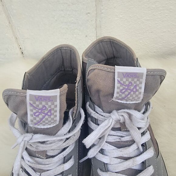Mens Vans Off The Wall the Lizzie hi top Skateboard sneakers Sz 10 Gray On Gray main image 4